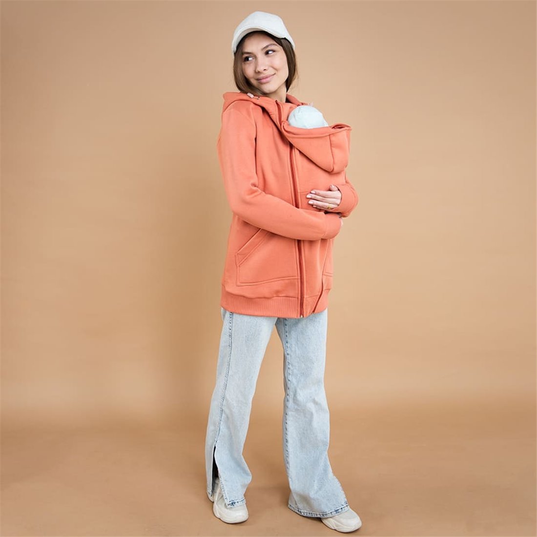 Love and Carry Maternity and Carry Hoodie| Papaya