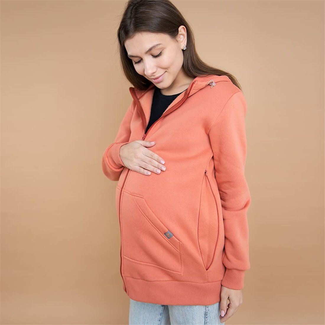 Love and Carry Maternity and Carry Hoodie| Papaya