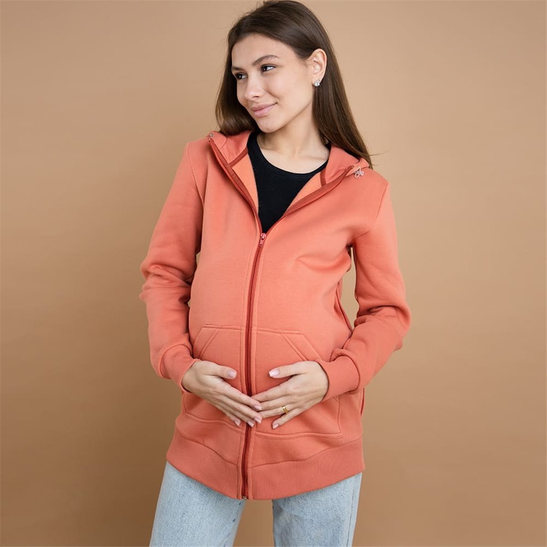 Love and Carry Maternity and Carry Hoodie| Papaya