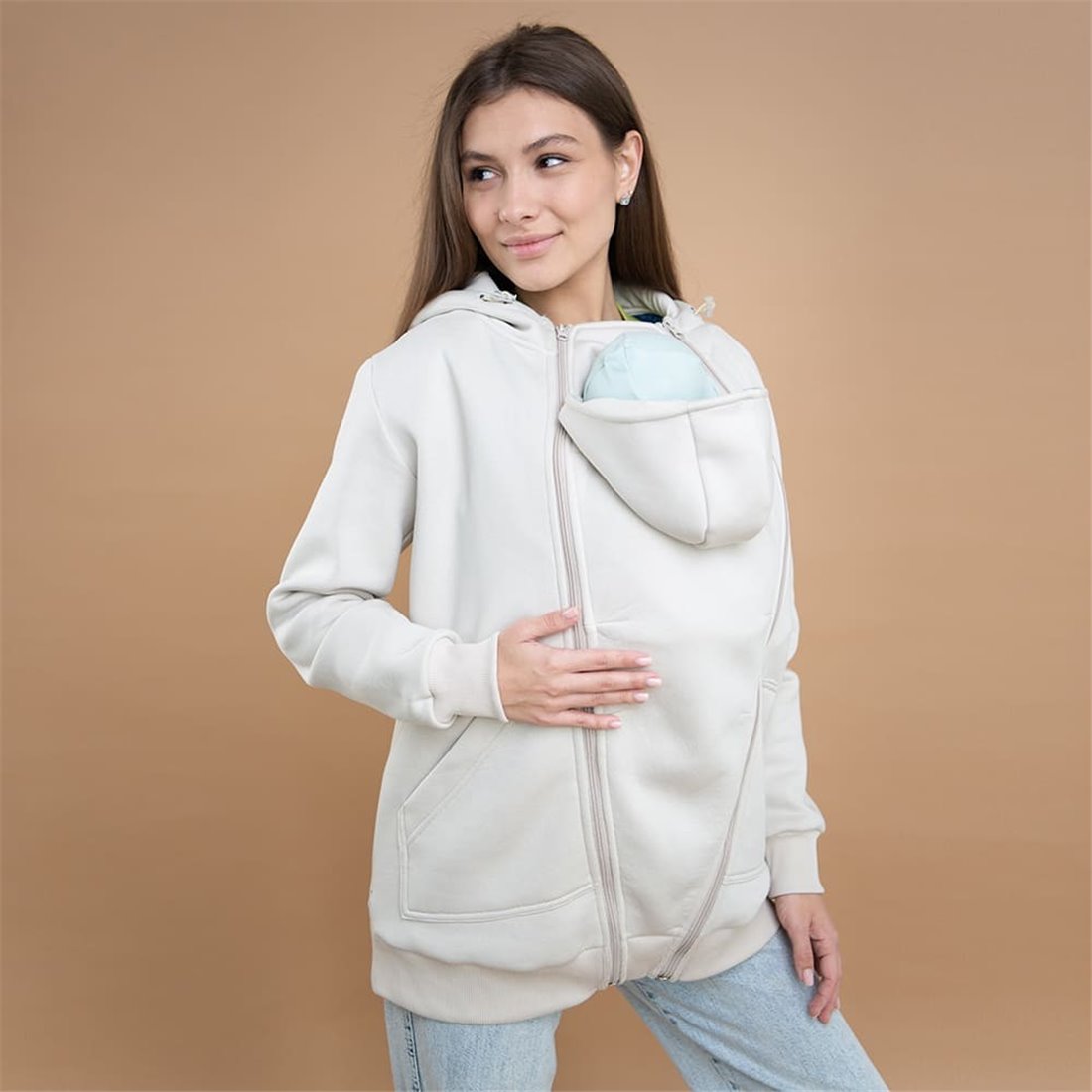 Sudadera de Maternidad y Porteo Love and Carry - Sésamo