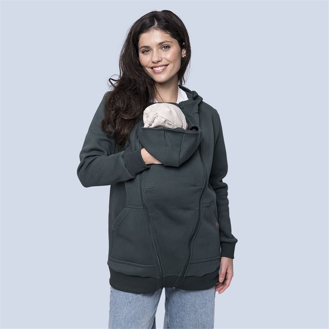 Sudadera de Maternidad y Porteo Love and Carry | Emerald