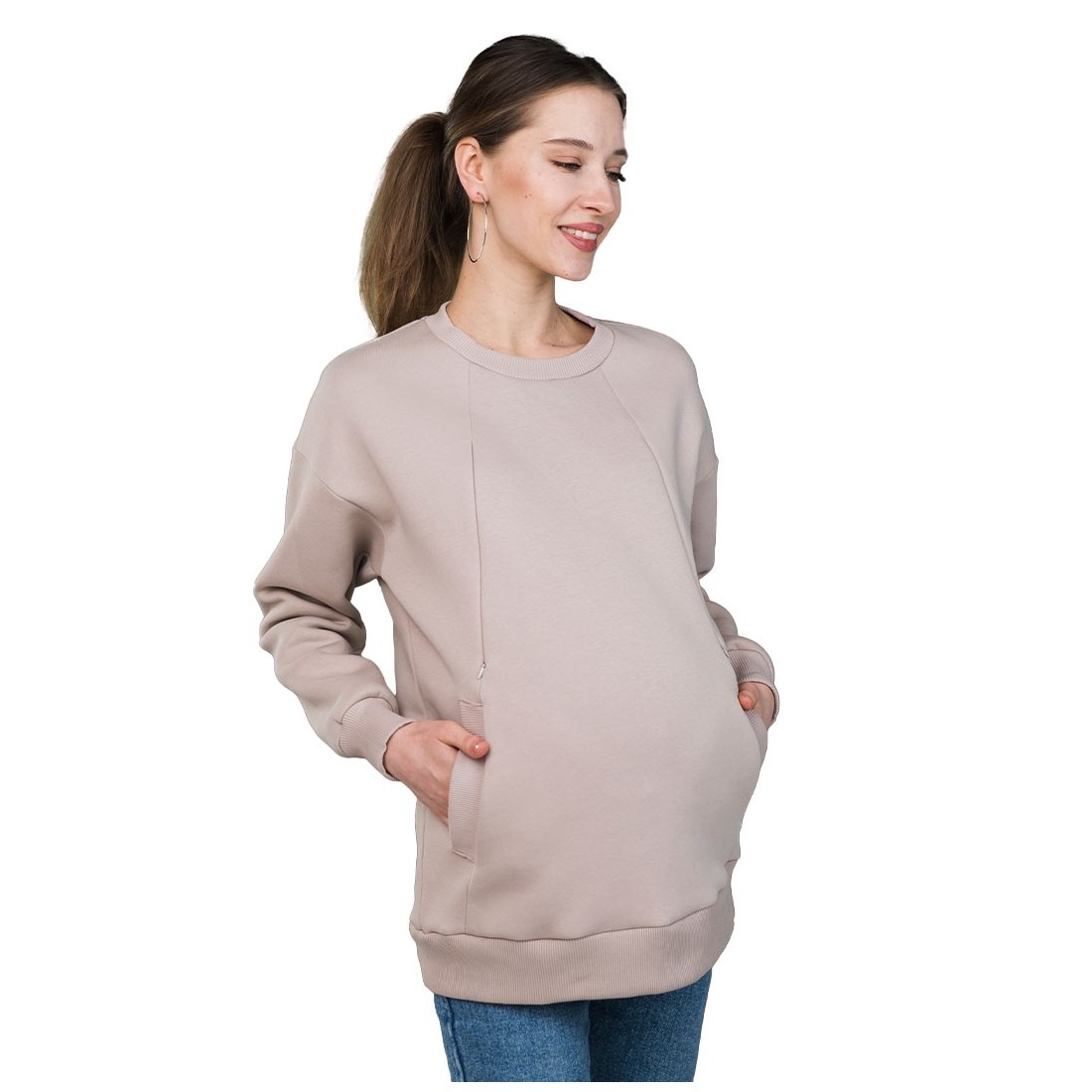 copy of copy of Love and Carry Maternity and Nursing Sweatshirt | Black