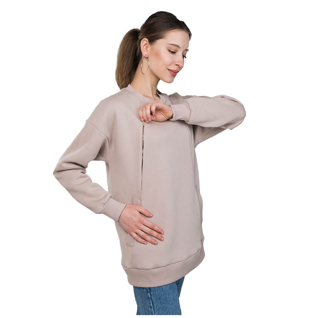 copy of copy of Love and Carry Maternity and Nursing Sweatshirt | Black