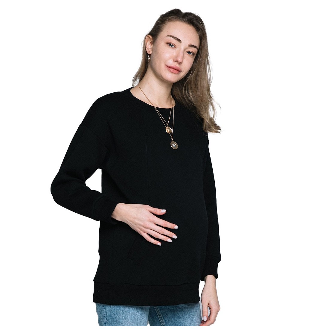 copy of copy of Love and Carry Maternity and Nursing Sweatshirt | Black