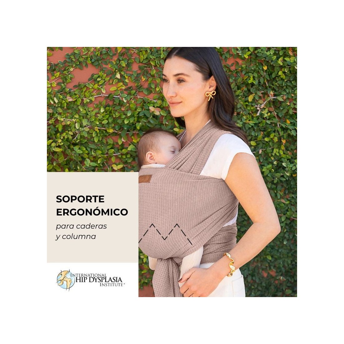 Fular portabebés Moby Wrap Waffle Sandstone